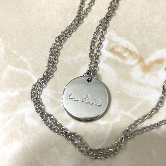 Be Still Silver Medallion Necklace - Picture 10 of 13